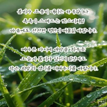 비 인사말 이미지 - 예쁜그림